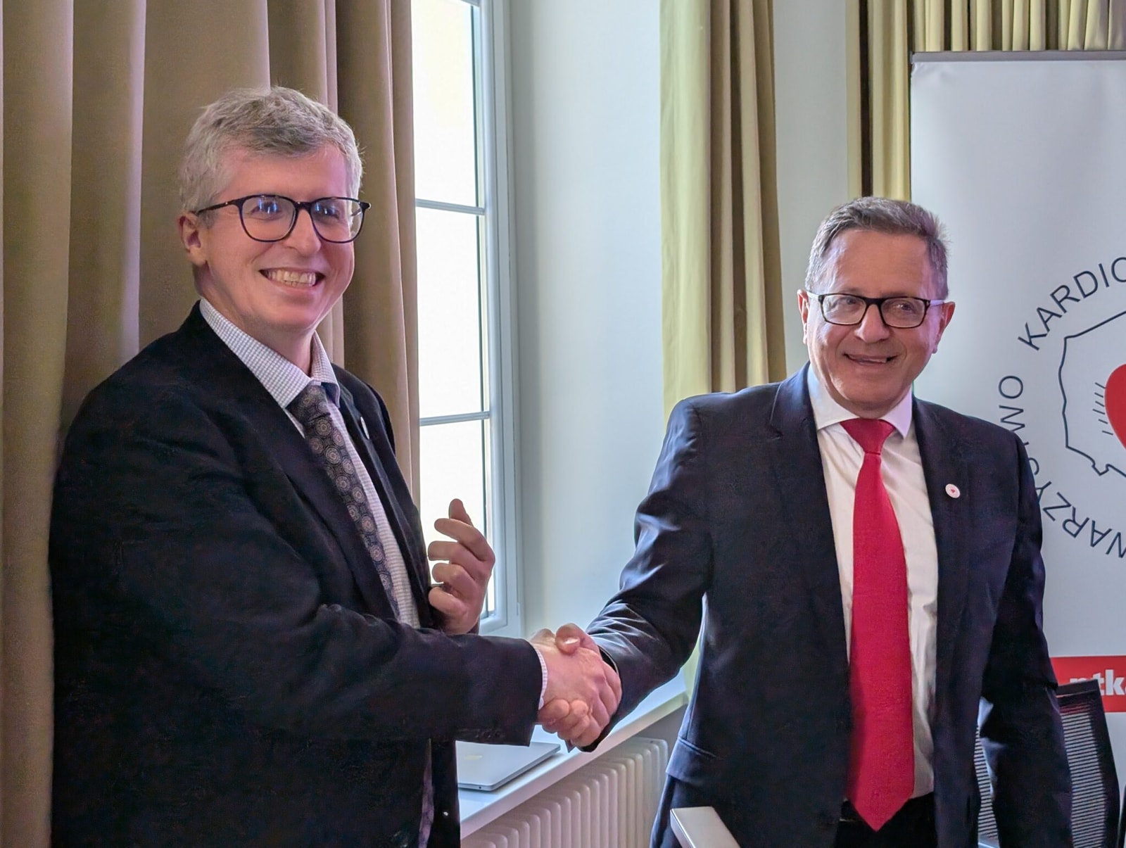 Od lewej: prof. Piotr Rutkowski, przewodniczący PTO; prof. prof. Robert Gil, prezes PTK. Fot. Beata Igielska
